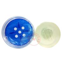 蓝彩双层皂盒盘托碟架 装DHC洁面肥皂香橄榄皂盒子带盖手工皂圆形