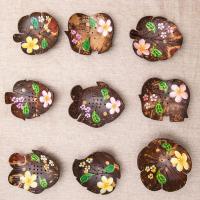 泰国手工椰子壳叶子造型香皂盒可沥水椰壳皂托新奇特肥皂盒