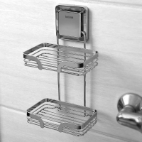 浴室双层肥皂盒壁挂式香皂架沥水香皂盒免打孔不锈钢置物架托