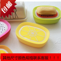 小鱼家 水果双层沥水皂盒海绵泡泡棉塑料肥皂香皂盒