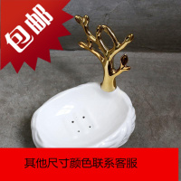 欧美式创意沥水陶瓷肥皂盒个性家用卫生间高档皂碟皂托首饰架托盘