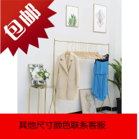 不锈钢拉丝钛金服装店展示架落地式实心女装挂衣架中岛陈列架定制