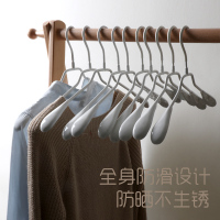 白色韩版防滑浸塑金属晾衣架服装店黑白无痕家用衣架批发