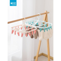 折叠晒架晾袜子衣架多夹子方圆形多功能晾衣夹晾衣架凉袜子架晒夹