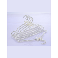 珍珠衣架公主欧式复古白色串珠女士礼服家用服装店衣服挂裤架撑子