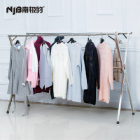 落地折叠不锈钢双杆式X型凉衣架室内外晾晒架单杆晒被子架挂衣架