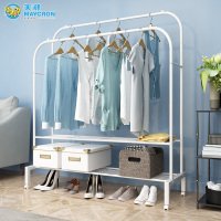 简易挂衣架落地卧室单双杆式晾衣架折叠室内衣帽架家用凉晒衣服架