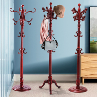 落地衣帽架单杆家用简约现代晒晾衣服架子客厅欧式实木卧室挂衣架