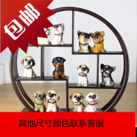 仿真树脂12只名犬小狗狗 创意汽车家居装饰摆件 生日工艺礼品