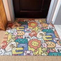 定制2019猪新年入户丝圈地垫喜庆红色拜年家用进防滑垫子蹭脚垫