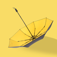 太阳伞雨伞女折叠黑胶遮阳伞防晒防紫外线晴雨两用简约加长三折伞