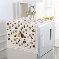 家用海尔西子冰箱盖布冰箱罩防尘罩单开双开棉麻洗衣机罩