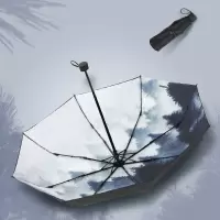 中国风遮阳伞防紫外线女太阳伞双层加倍防晒upf50复古黑胶晴雨伞