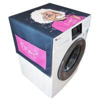 北欧波普风布艺棉麻多用滚筒洗衣机防尘盖布冰箱盖巾防嗮罩收纳袋