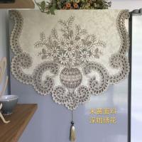 冰箱巾洗衣机盖布单开对双开布艺绣花防尘罩北欧美式花团锦簇