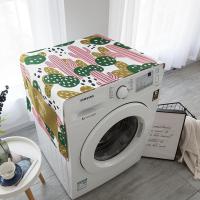 ins简约柯基犬多用盖巾防尘罩滚筒洗衣机布艺单开冰箱盖布