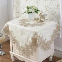 床头柜盖布卧室正方形小桌布欧式冰箱帘微波炉洗衣机垫子防尘罩