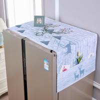 单开双开冰箱盖布洗衣机罩冰箱防尘罩棉麻防水盖巾微波炉防尘布