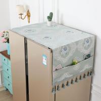 欧式布艺冰箱盖布防尘罩对开双开单开冰箱罩洗衣机盖巾吊穗