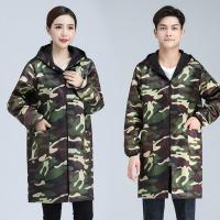 秋冬款保暖加绒防水油加厚罩衣男女迷彩长袖拉链围裙工作服不粘毛