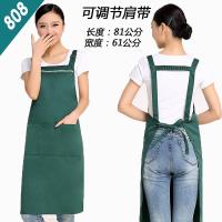 纯手工阿胶糕三件套围裙帽子袖套定制logo烧烤店服务员工作服印字