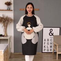 长袖围裙防水防油可爱日系家用厨房罩衣女时尚大成人工作定制logo