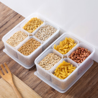 冰箱食物保鲜盒分格储物盒套装厨房塑料透明食品盒子收纳盒
