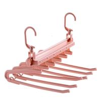 多功能折叠裤架伸缩多层裤子收纳架 家用衣柜魔术裤夹衣架