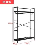 简易商场服装店展示架落地式组合铁艺双层男装女装服装货架挂衣架