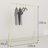 衣服架子服装店中岛货架女装店衣架展示架铁艺落地式纳米金色