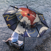 2.4米钓鱼伞大钓伞三折叠加厚万向渔伞防雨防晒遮阳防风垂钓雨伞
