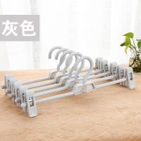 10支防滑裤子衣架家用无痕伸缩裤架裤夹衣架带夹子裤挂裙夹内衣夹