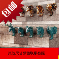 墙面创意挂钩复古动物头钥匙衣帽钩家居后装饰挂件鹿头装饰个性