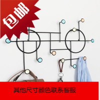 北欧玄关挂钩创意壁挂厅衣帽架墙壁墙上口铁艺衣服进挂衣钩