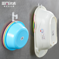 免打孔壁挂式洗脸盆架浴室置物架卫生间面盆挂钩浴盆挂架收纳架子