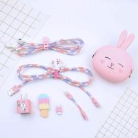 苹果x手机数据线保护套iPhone6S/7/8P/MAX充电器贴纸耳机绕线器