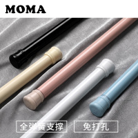 烤漆直杆全弹簧伸缩杆免打孔卫生间浴帘杆窗帘杆晾衣杆帘杆