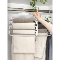 家用多层裤架子挂裤子防滑裤夹衣架多功能衣柜围巾收纳整理晾衣架