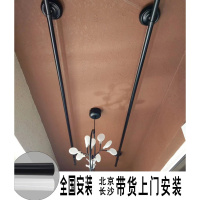 白色升降晾衣架手摇加芯圆杆室内阳台黑晒被凉衣架双杆式北京安装
