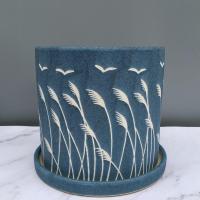 粗陶瓷花盆特价清仓带托盘绿萝吊兰花多肉大号家用室内简约