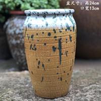 复古多肉植物花盆多肉花盆陶瓷简约个性粗陶紫砂法师大老桩高花盆