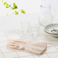 家务手套加厚植绒防水耐用洗碗手套指尖强化