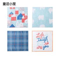 优思居 家务清洁抹布4条装吸水洗碗布 家用厨房加厚百洁布擦桌抹