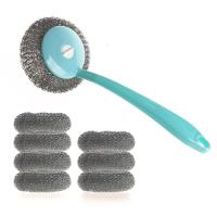 碗刷卫生间替换清洁球刷刷炒锅钢丝球清洗易清洗手把厕所居家绿色