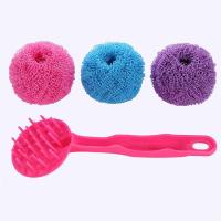 纤维清洁球厨房不沾油洗碗刷带柄锅神器不丝家用钢丝球清洁用品