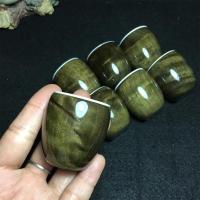 四川金丝楠沉木小酒杯手工整料内掏空红木实木刻工艺送礼摆件