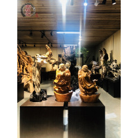 太行崖柏根摆件关公观音客厅人物佛像木摆件刻工艺品树根