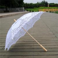 直柄新娘工艺伞女白婚庆镂空蕾丝遮阳太阳伞扇子舞蹈装饰拍照COS