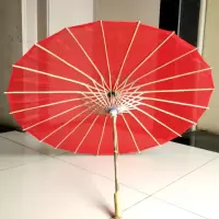 古风拍摄用品古伞汉服拍照道具纯红色古伞外景拍摄演出道具工艺伞