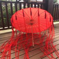 古代流苏伞花城cos伞汉服古风伞油纸伞古代伞大红花伞飘带道具伞